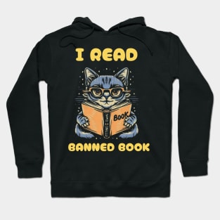 cat i read banned books Hoodie